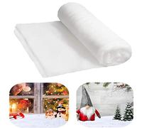 SunAurora Cubiertas de nieve para Navidad, decoración de nieve falsa, cubiertas de nieve artificiales blancas, alfombra de nieve navideña, nieve artificial 240 x 80 cm