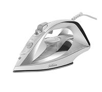 Sunbeam Steam Master 1400 Watt Mid-size Anti-Drip Non-Stick Soleplate Iron with Variable Steam control and 8' Retractable Cord, Black/Blue, GCSBCL-202-000