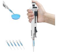 SUNBGRPYE Dispositivo De Dispensación Continua, Pipeta De Laboratorio De 0,5 A 25ml, 5 Ajustes Regulables, con 5 Puntas De Pipeta, Dispensador Manual De Líquidos, para Investigación Científica 25ml