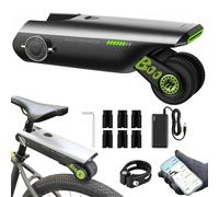 SUNBGRPYE Kit De Asistencia EléCtrica para Bicicleta, 4 Modos De Asistencia EléCtrica (App), AutonomíA De 50km (18V 10Ah), con 6 Abrazaderas para Tija De SillíN, para VíAs Urbanas, Autopistas, Green
