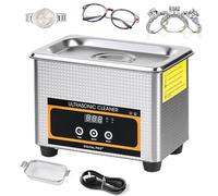 SUNBGRPYE MáQuina De Limpieza UltrasóNica De 0,8L, MáQuina Digital De Limpieza UltrasóNica De Joyas, Tiempo De 0 A 30 Minutos, Frecuencia De Onda De 40 Khz, para Piezas De Metal, Joyas, Gafas