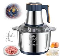 SUNBGRPYE Picadora De Carne Totalmente AutomáTica De 500W, Licuadora DoméStica De 5L, Ajuste De 5 Velocidades, Permite Moler Carne Y Verduras, Batir Huevos, Exprimir Jugo Y Amasar. Blue-1*Blade