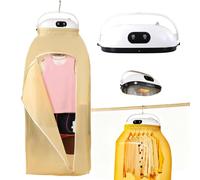 SUNBGRPYE Secadora De Viaje Portátil, Pequeña Y Plegable, Temporizador De 30 A 180 Minutos, Capacidad De 10kg, con Bolsa De Secado, Calefacción por Circulación De 360°, para El Hogar, Viajes White