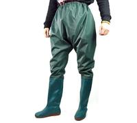 SUNBGRPYE Vadeadores De Pesca, Pantalones De Pesca con Cintura EláStica, con Botas, Pantalones De Pesca Antideslizantes De Media Longitud, para Pesca con Mosca, Kayak, Actividades AcuáTicas,A-38