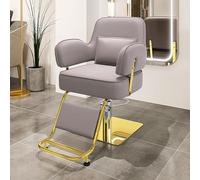 sunbiaouk Sillón de peluquería para estilistas, Giratorio 360°, con reposapiés de Acero Inoxidable y Almohada Lumbar. Soporta hasta 200 kg. Ideal para Salones de Belleza, spas y Uso doméstico.(Gray)