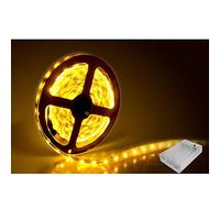 Sunboia Luces de tira LED Blanco Cálido de 2 m 5050 Impermeable IP65 Luces de tira a batería a prueba de agua Luces de cuerda flexible Luces de tira de