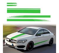 SUNBREATH 5 Uds. Coche Capucha Cuerpo Coche Espejo Retrovisor Modificado Estilo Deportivo Raya, Vinilo Gráfico Racing Stripe Calcomanía Decoración Accesorios Adhesivo para Coches Verde