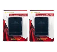 Suncala 2 Pack Memory card for Playstation 2 128MB High Speed Memory