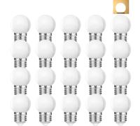 Suncan 20 piezas LED E27 1W, E27 tornillo base 1W LED bombilla globo lámpara para decoración de fiesta de vacaciones, LED bombilla para luces de hadas, AC 220V, blanco cálido 2700K