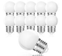 Suncan LED E27 G45 bombillas de filamento de globo, bombillas LED blancas cálidas 2700K, 3W G45, Cubierta de plástico mate, lámpara LED para guirnaldas de luces, no regulable, 10 piezas