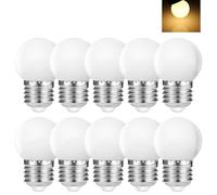 Suncan10 E27 1W LED Bombilla Globo para Decoración de Fiesta, Luces de Hadas, AC 220V, Blanco Cálido 2700K - 10 Piezas
