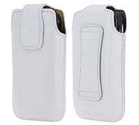 Suncase Funda de piel compatible con SPC Titan 2, color blanco
