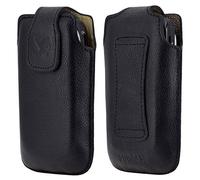 Suncase Funda de piel compatible con SPC Titan 2, color negro
