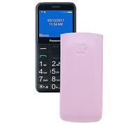 Suncase - Funda de piel para Panasonic KX-TU 150, con lengüeta para extraer el teléfono, color rosa