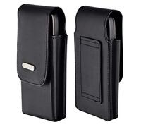 Suncase Funda vertical compatible con Panasonic KX-TU446EX Titan Köcher funda de piel funda vertical funda de móvil funda con una trabilla para cinturón en la parte posterior