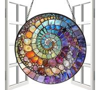 Suncatcher For Window - 2D Acrylic Seashell Spiral Hanging Pendant Decor - Garden Suncatcher - Home Apartment Living Room Bedroom Kitchen Balcony Garden Porch Wall