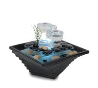 Sunchine SCFV16 Cristal Line Himalaya - Fuente Interior, Negro, 23 x 23 x 20 cm