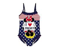 Suncity Bañador con Tirantes de Minnie Mouse Azul 8 años
