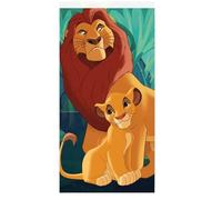 Suncity Toalla de Playa Infantil Microfibra 70x140 centimetros El Rey Leon - Toalla para Piscina niños y niñas - Diseño Mufasa y Simba