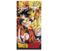 Toalla de Playa Microfibra Compatible con Dragon Ball Z - Goku - Goku Super Saiyan - Goku Super Saiyan 3 140x70cm