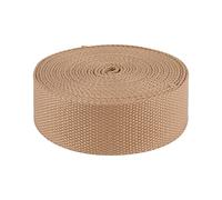 Suncoolla Cinta de lona de algodón de 5 m, tejido liso, 25/38/50 mm (beige, 25 mm)