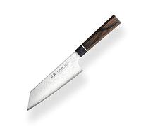 Suncraft VG-10 Black Damascus & Cuchillo de cocina & Damasco Cuchillo Bunka 165 mm & Profesional japonés Acero de 67 capas con Pakkawood Mango