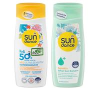 Sundance - Juego de 2 protectores solares, leche solar para niños MED ULTRA SENSITIV, SPF 50+ (200 ml) + Aprés BALSAM SENSITIV After Sun hidratante con aloe vera (200 ml), 400 ml