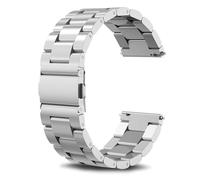 SUNDAREE Compatibile con Correa Garmin Venu 3S/Venu 2S/Vívoactive 4S/Vívoactive 3S/Vivomove 3S/Forerunner 255S Music 265S,18MM Plata Hombre Mujer Metal Acero Inoxidable Reloj Pulseras Repuesto Band