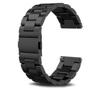 SUNDAREE Compatibile con Correa Garmin Vívoactive 6 5 3/Venu/Sq 2/Vívomove 3 Trend/Forerunner 245 645 Music 165,20MM Negro Hombre Metal Acero Inoxidable Reloj Pulseras Repuesto Band