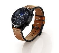 SUNDAREE Compatible con Correa Galaxy Watch 3 45MM/Galaxy Watch 46MM,22mm Cuero Reemplazo Banda Pulseras Smartwatch Correa for Samsung Galaxy Watch 46/Watch 3 45MM/Huawei Watch GT2 46/ TicWatch Pro 4G