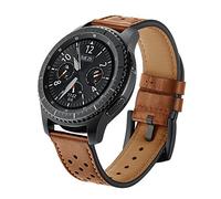 SUNDAREE Compatible con Correa Galaxy Watch 3 45MM/Galaxy Watch 46MM,22mm Cuero Reemplazo Banda Pulseras Smartwatch Correa for Samsung Galaxy Watch 46/Watch 3 45MM/Gear S3 Classc/Huawei Watch GT2 46M