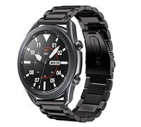 SUNDAREE Compatible con Correa Samsung Galaxy Watch 3 45MM/Amazfit GTR 4/Huawei Watch GT 4 46MM/Garmin Venu 2/Ticwatch Pro 3 Ultra,22MM Negro Hombre Metal Acero Inoxidable Reloj Repuesto Pulsera Band