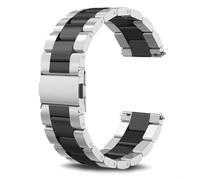 SUNDAREE Compatible con pulsera Garmin Venu 2/3/Vvoactive 4/Forerunner 255 Music/265, 22 mm, color negro y plateado, para hombre, correa de metal y acero inoxidable