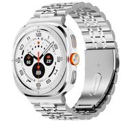 SUNDAREE Correa Compatible con Samsung Galaxy Watch Ultra 2025/2024 47MM,No Gap Brillante Hombre Mujer Metálica Acero Reloj Smartwatch Band Pulseras para Galaxy Watch Ultra LTE SM-L705,Plata