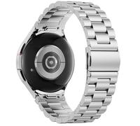 SUNDAREE One Click Correa Compatible con Samsung Galaxy Watch 7/6 Classic 47MM/5 Pro/FE,No Gap Hombre Metálica Acero Reloj Smartwatch Pulseras para Watch 7/6/5/4 44MM 40MM 43MM 46MM 42MM 45MM,Plata