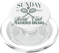 Sunday Club - Gráfico de bádminton con Plumas PopSockets PopGrip para MagSafe