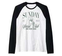 Sunday Club Pickup Basketball One More Juego Gráfico Camiseta Manga Raglan