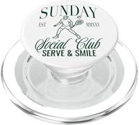 Sunday Club Tennis Crew Serve & Smile Gráfico PopSockets PopGrip para MagSafe