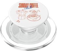 Sunday Coffee Club Café gráfico y Croissant PopSockets PopGrip para MagSafe
