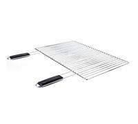 SUNDAY GRILL - Rejilla cromada confort para barbacoa de mampostería con asas negras 60 x 40