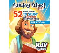 Sunday School Stuff - 52 Bible Verses to Study and Remember for every week For Kids 8+ KJV Version: Memorize, Reflect & Draw - King James Version ... Word Search, Reflection & Creative Drawing