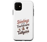 Sundays Are for Touchdowns & Tailgates Cute Women’s Football Carcasa para iPhone 11