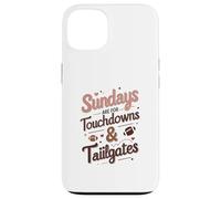Sundays Are for Touchdowns & Tailgates Cute Women’s Football Carcasa para iPhone 13