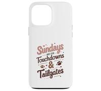 Sundays Are for Touchdowns & Tailgates Cute Women’s Football Carcasa para iPhone 13 Pro Max