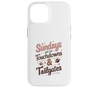 Sundays Are for Touchdowns & Tailgates Cute Women’s Football Carcasa para iPhone 14