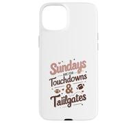 Sundays Are for Touchdowns & Tailgates Cute Women’s Football Carcasa para iPhone 15 Plus