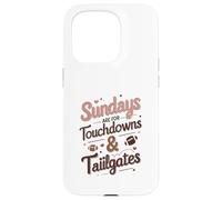 Sundays Are for Touchdowns & Tailgates Cute Women’s Football Carcasa para iPhone 15 Pro