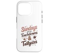 Sundays Are for Touchdowns & Tailgates Cute Women’s Football Carcasa para iPhone 16 Pro