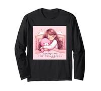 Sundays Snuggles Lazy Cute Hugs Cozy Rose Manga Larga