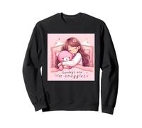 Sundays Snuggles Lazy Cute Hugs Cozy Rose Sudadera